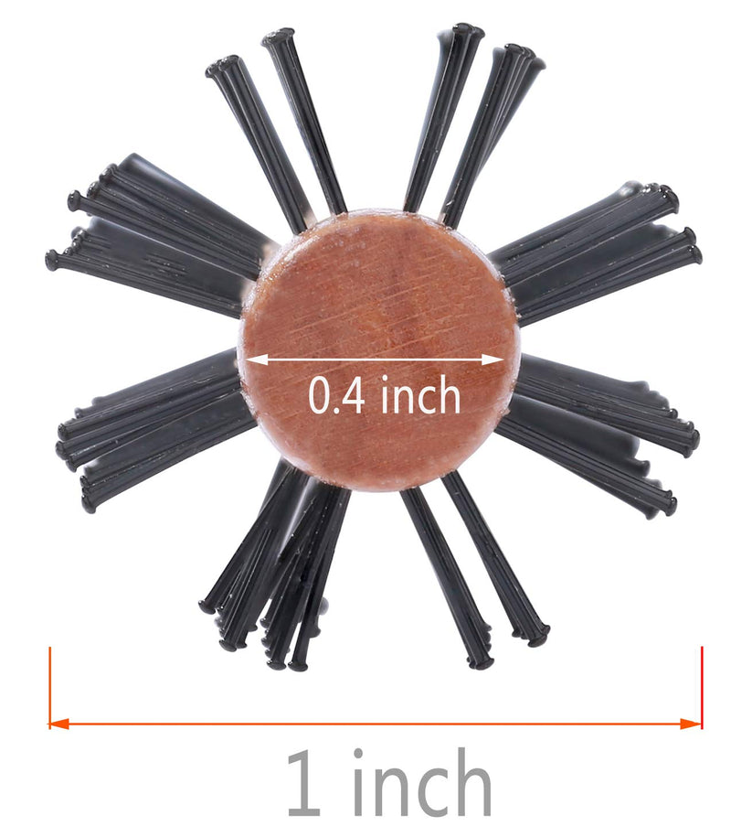 PERFEHAIR Small Round Barrel Brush for Short Hair, 1 Inch Mini Quiff Roller Comb for Women and Men, Best for Styling Thin Hair, Bangs, Beard