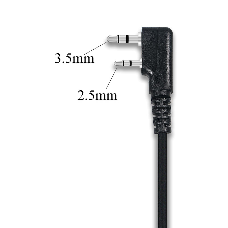 Walkie Talkie Earpiece K Head 2 Pin G Shape Single Wire Ear Piece Headset with Mic PTT Compatible with Baofeng UV-5R BF-888S Retevis RT21 RT22 H-777 Arcshell AR-5 Kenwood Two Way Radio (G Shape 1Pcs) G Shape 1Pcs