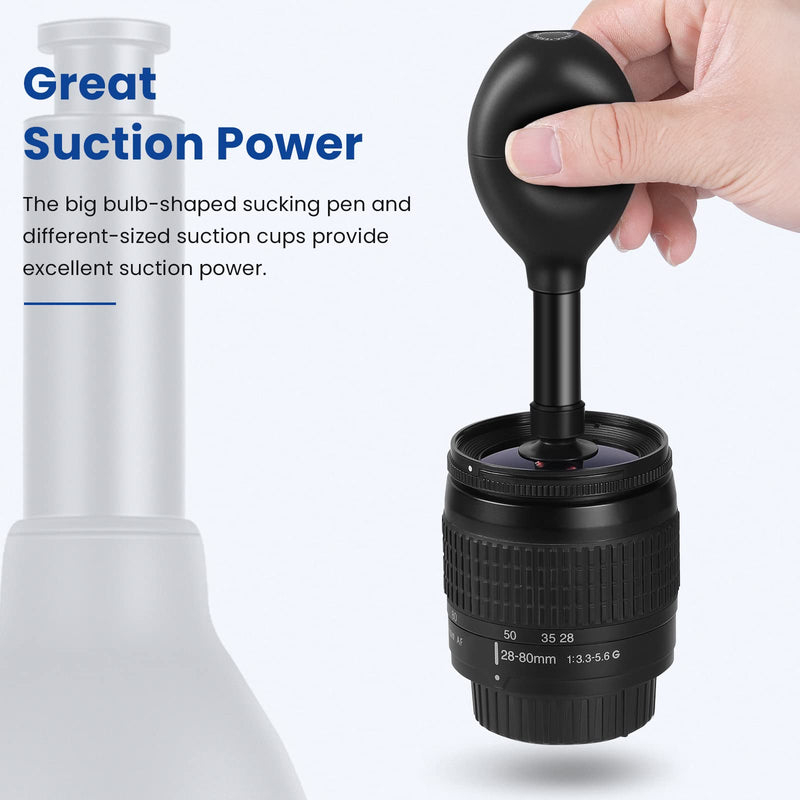 NEEWER 8-in-1 Lens Sucker Kit, IC Pick Up Vacuum Suction Pen with 7 Interchangeable Suction Cups Lens Repair Tool for Repair and Cleaning, Watches, and Electronic Components
