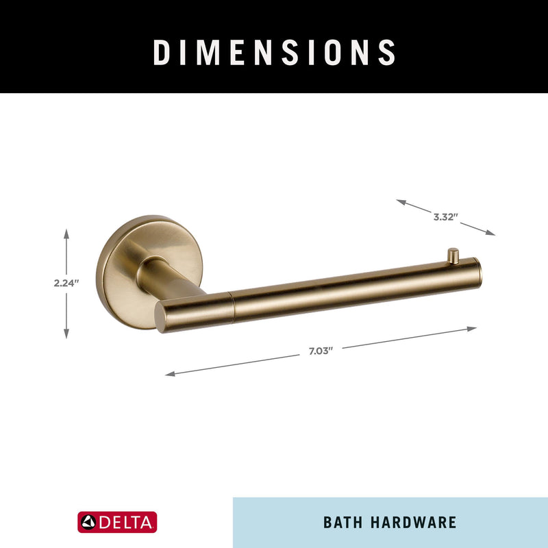 Delta Single Post Toilet Paper Holder | Champagne Bronze | Wall Mount | Trinsic Bathroom Accessories 3.31 x 7.00 x 3.31 inches
