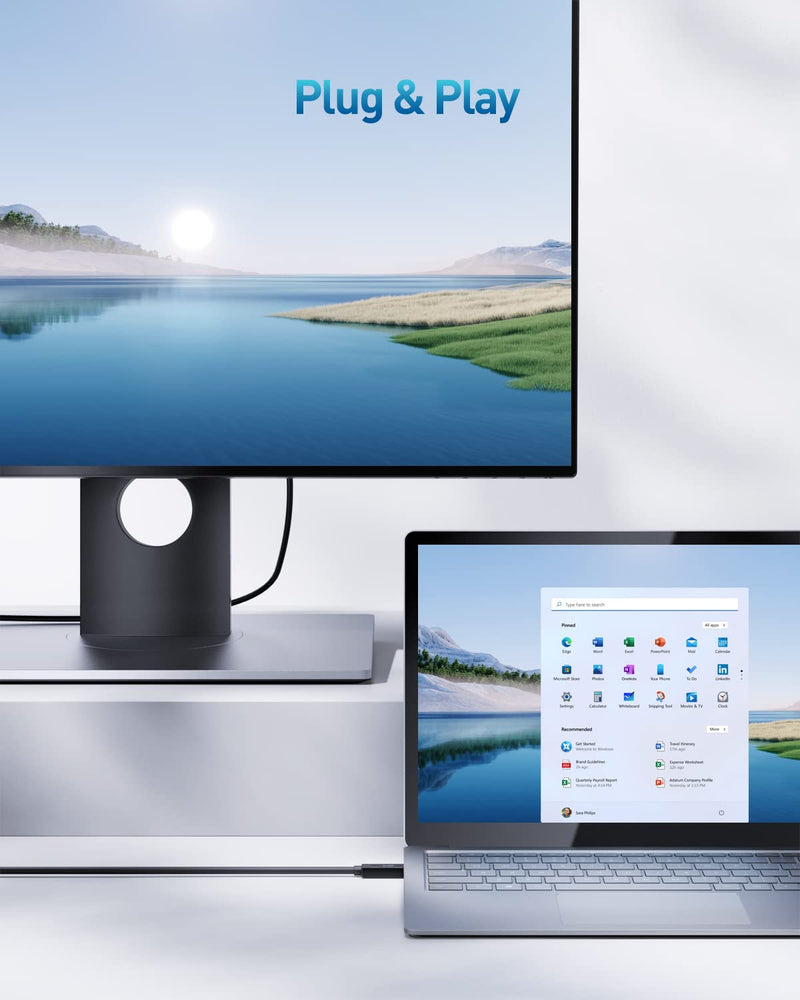 Cable Matters [Designed for Microsoft Surface] 32.4Gbps USB-C to DisplayPort 1.4 Cable 6 Feet / 1.8 Meters Supports 4K 144Hz and 8K 60Hz HDR - USB4, Thunderbolt 3 and Thunderbolt 4 Port Compatible
