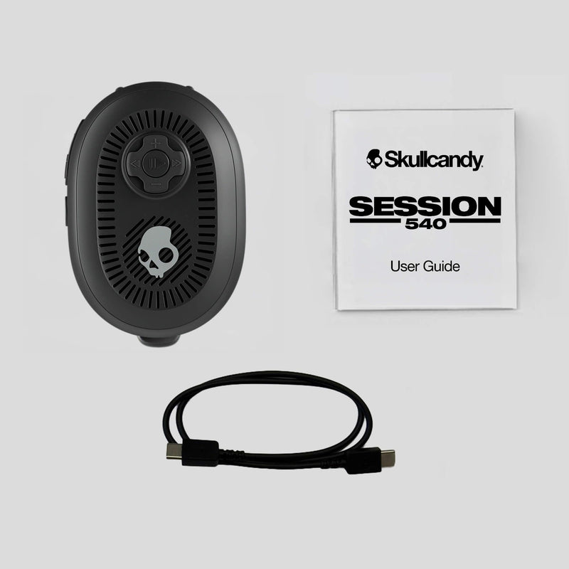 Skullcandy Session 540 Portable Lightweight Bluetooth Speaker - True Black | Waterproof, Dustproof, 17 Hours of Playtime, Built for Home, Outdoors, Party, Travel, Big Sound, iPhone Android Compatible