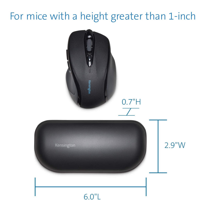  [AUSTRALIA] - Kensington ErgoSoft Wrist Rest for Standard Mouse, Black (K52802WW), 2.9 x 0.7 x 6 inches Mouse Wrist Rest