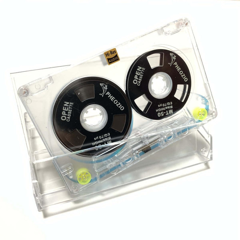 Reel to Reel Blank Audio Cassette Tape for Music Recording - Normal Bias Low Noise - 48 Minutes - Transparent Acrylic [ 5 Pack Blind Box Includes 5 of 54 Styles Tapes ] 5 Packs Blind Box