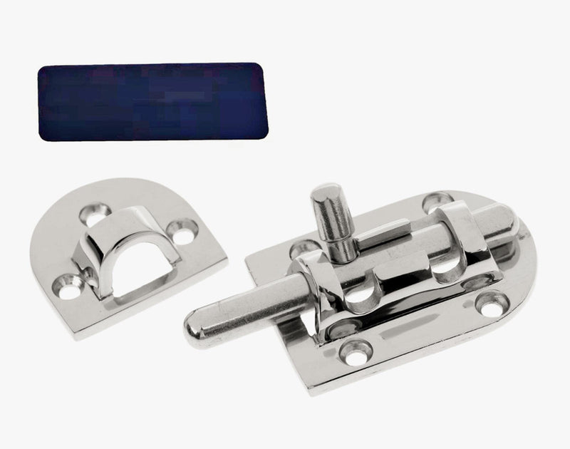 1/2Pack Stainless Steel 316 Door Window Lock Latch ，Marine Barrel Bolt Clasp Sliding Hasp Locks Push Pull Toggle Buckle W/Rubber gaskets (2Pack, Length: 110mm 4.33inch) 2Pack