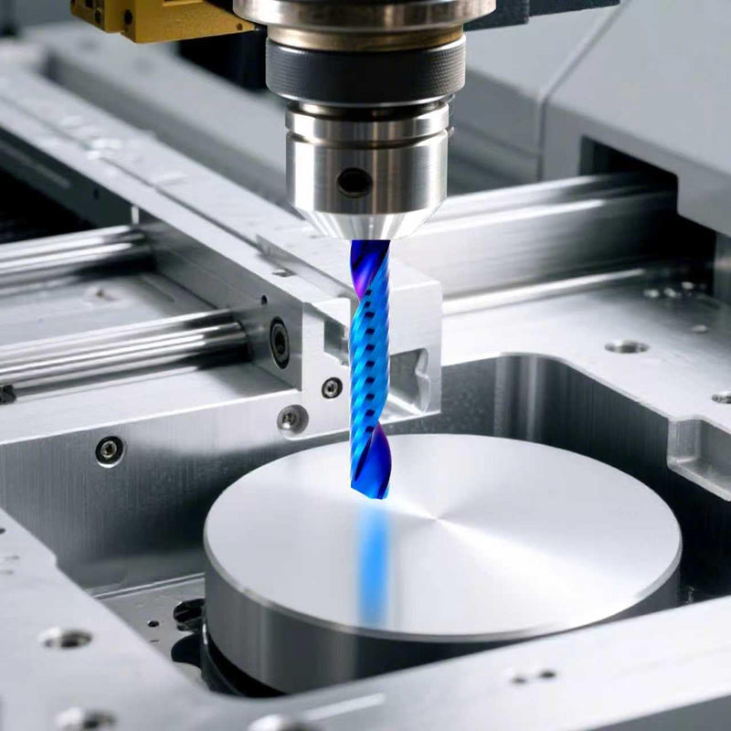 O Flute Upcut Spiral Rouer Bit,Carbide Single Flute End Mill 1/4"Shank,1" CL. 2-1/2"OVL Coated CNC Router Bit for Acrylic Aluminum Wood Cut Plastic PVC MDF (5, 1/8"D-3/4"CL-1/4"SHK*2-1/2L) 5