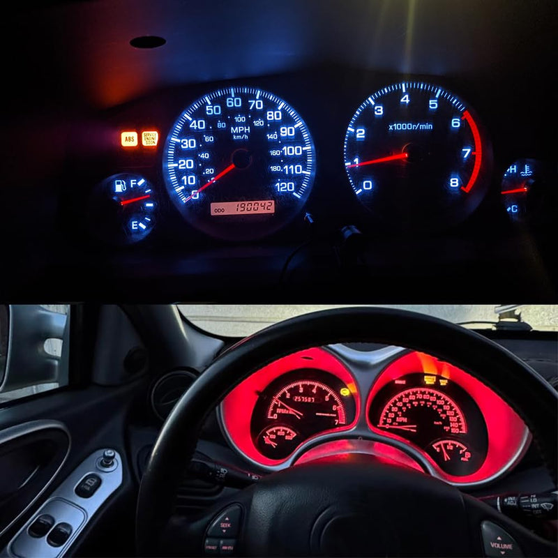 BlyilyB 20-Pack Mix color T5 2721 37 74 Wedge Led Bulb PC74 Twist Sockets Replacement Dash Dashboard Lights Instrument Panel Cluster LEDS Lamps 20PCS