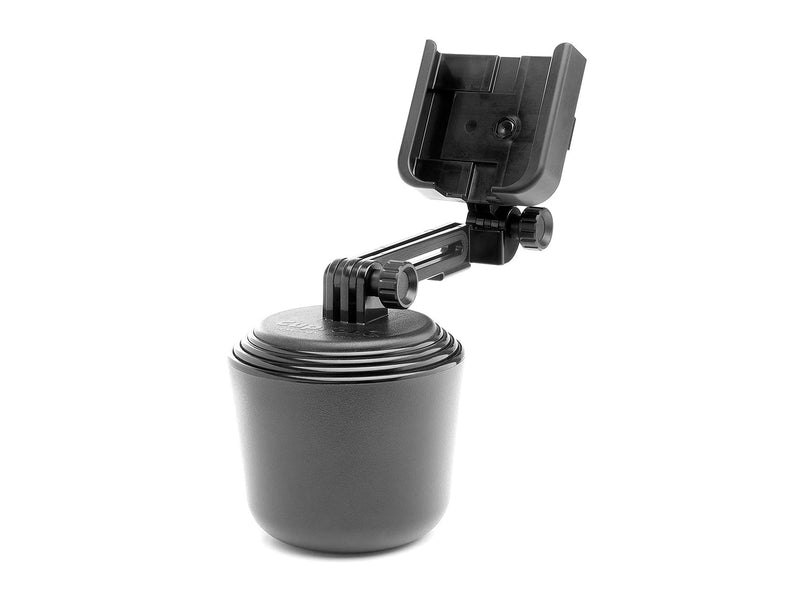 WeatherTech CupFone Two View with Extension – Adjustable, Universal Cup Holder Cell Phone Mount Car & Truck Accessory – Best Design for iPhone & Smartphone Charging – Black Plastic Knobs