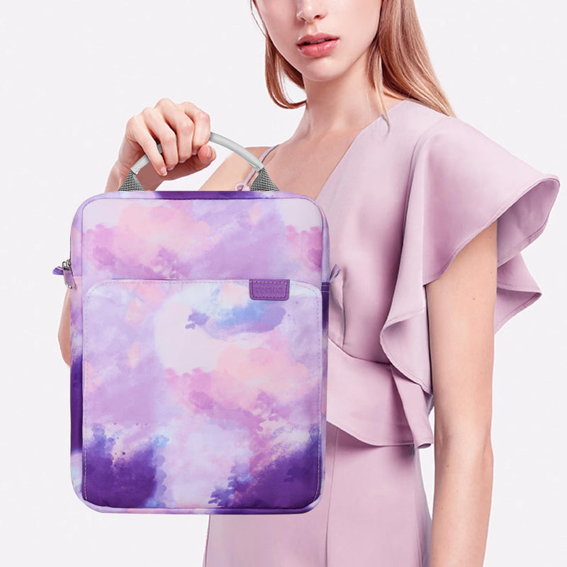 TiMOVO 13.3-14 Inch Laptop Sleeve Bag with Handle for iPad Air 13 Inch 2024,iPad Pro 13 Inch 2024,MacBook Air 2022-2018,MacBook Pro M2/M2/M1 Pro/M1 Max 14.2 2023-2021,Galaxy Tab S9+, Watercolor Purple