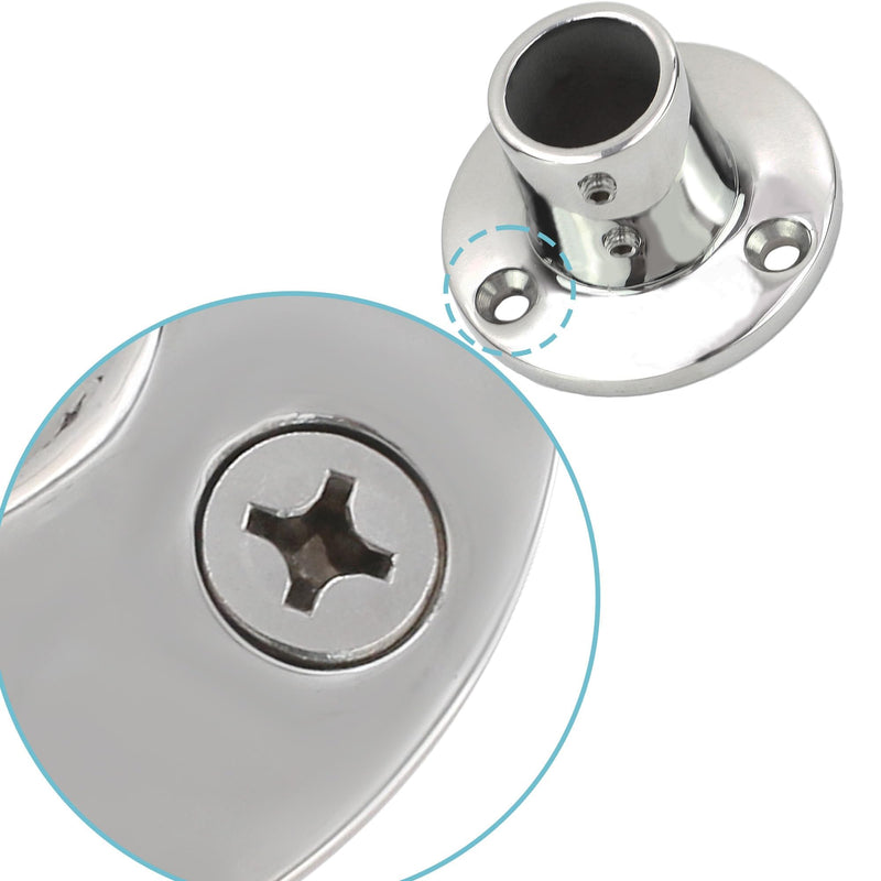 YANYUCB Boat Hand Rail Fitting,316 Stainless Steel Round 60/90 Degree Boat Hand Rail Base(1 inch,1-1/4inch,7/8 inch,1-3/16 inch) with L Shape Hex Key and Screws 1-3/16 × 4 90°