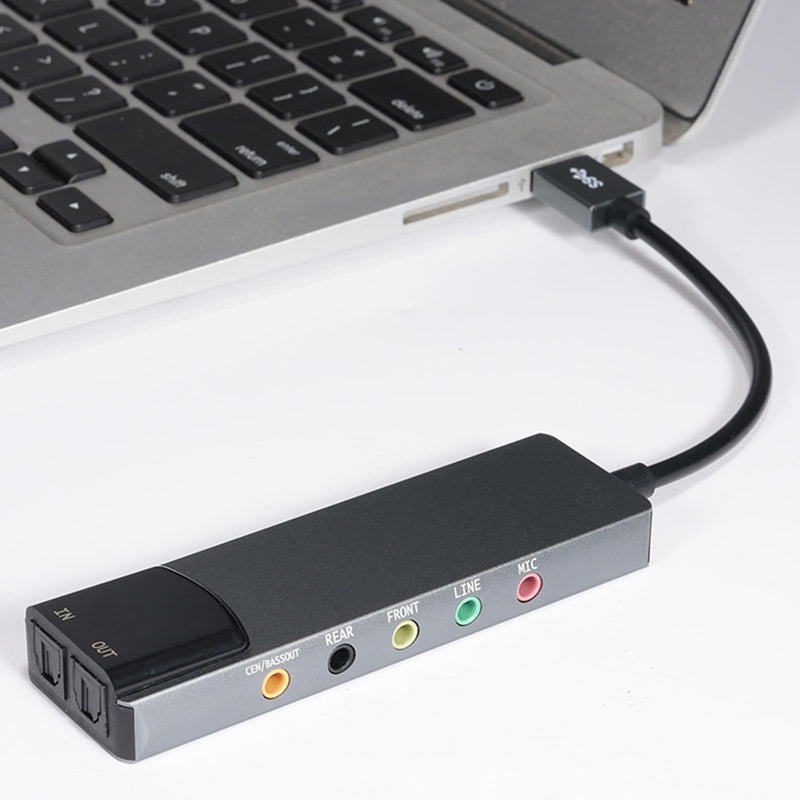USB to Optical Adapter, Spdif Digital to Analog Converter for, Plug & Play, 48khz, 1-Pack, Aluminum Body