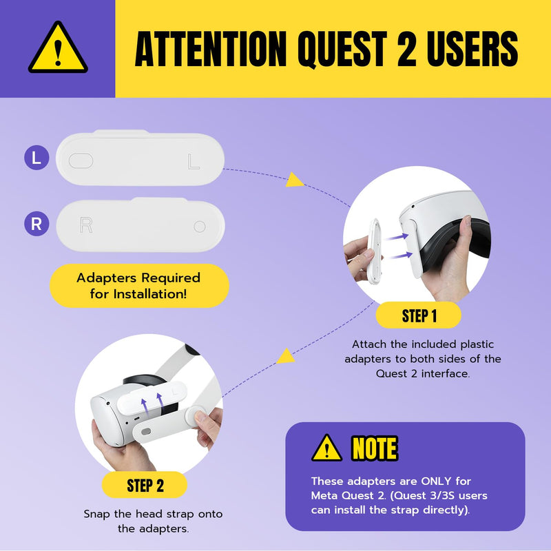 Mcbazel Elite Head Strap for Meta Quest 3S/3/2 Break-Resistant Black | Replacement Upgrade with Adjustable Dial, Memory Foam Rear Pad, ABS PC Side Arms, Q2 Adapter Brackets, Wipe-Clean PU Cushion
