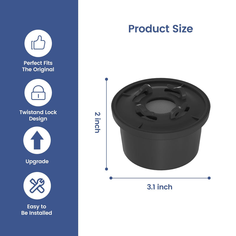 RO100ROPOT Remineralization Water Filters Replacement, Compatible with Bluevua RO100ROPOT and RO100ROPOT(UV) Systems, Alkaline for Reverse Osmosis Filter, Remineralize and Increase pH, Pack of 2
