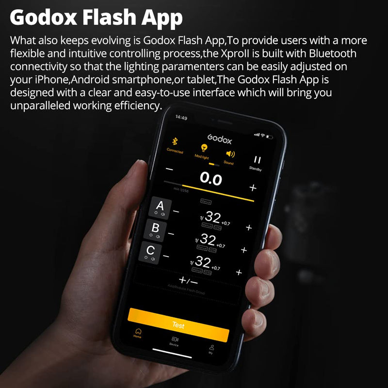 Godox XproII-C Trigger, Godox Flash Trigger for Canon, TTL Wireless Flash Trigger, HSS 1/8000s, 11 Customizable 5 Group Button, Can Bluetooth Connection (XproII-C)