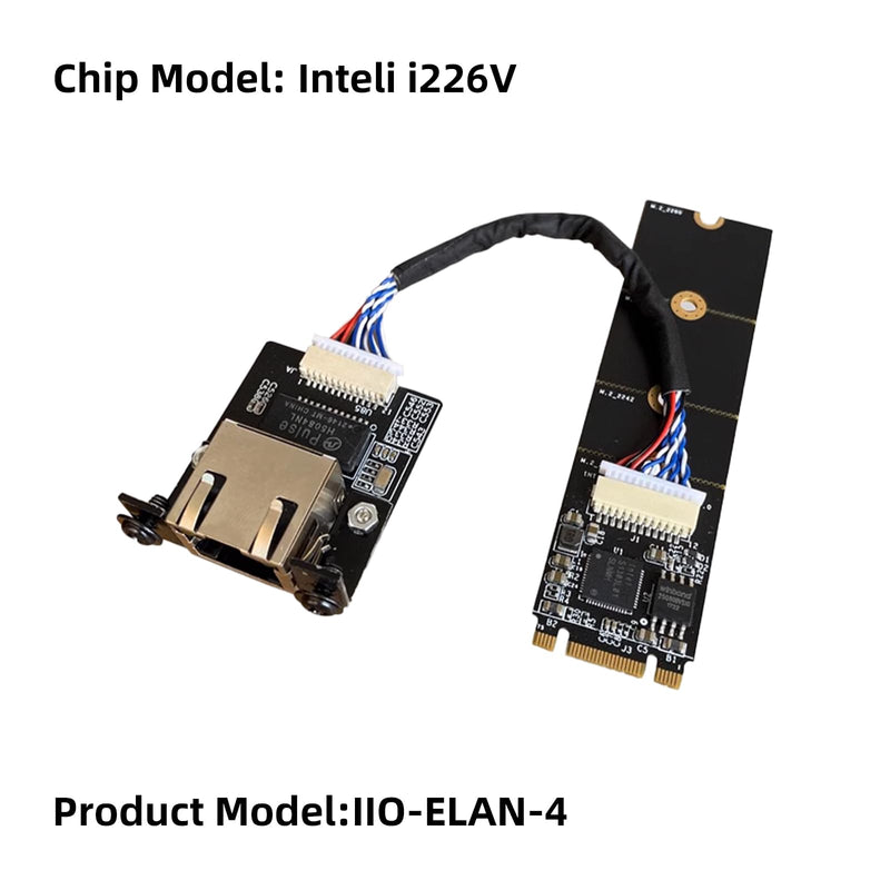 Intel i226-V Gigabit 2.5G Ethernet Server NIC Card - 30CM M.2 A+E Key Interface for Enhanced Network Speeds,Support youyeetoo X1 X86 SBC