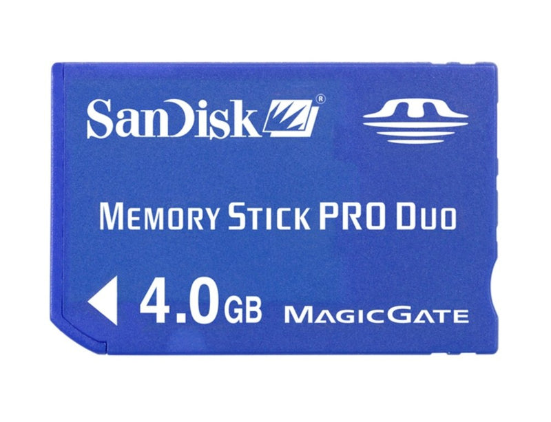 SanDisk 4GB Memory Stick PRO Duo Flash Memory Card SDMSPD-4096-B35- Retail packaging