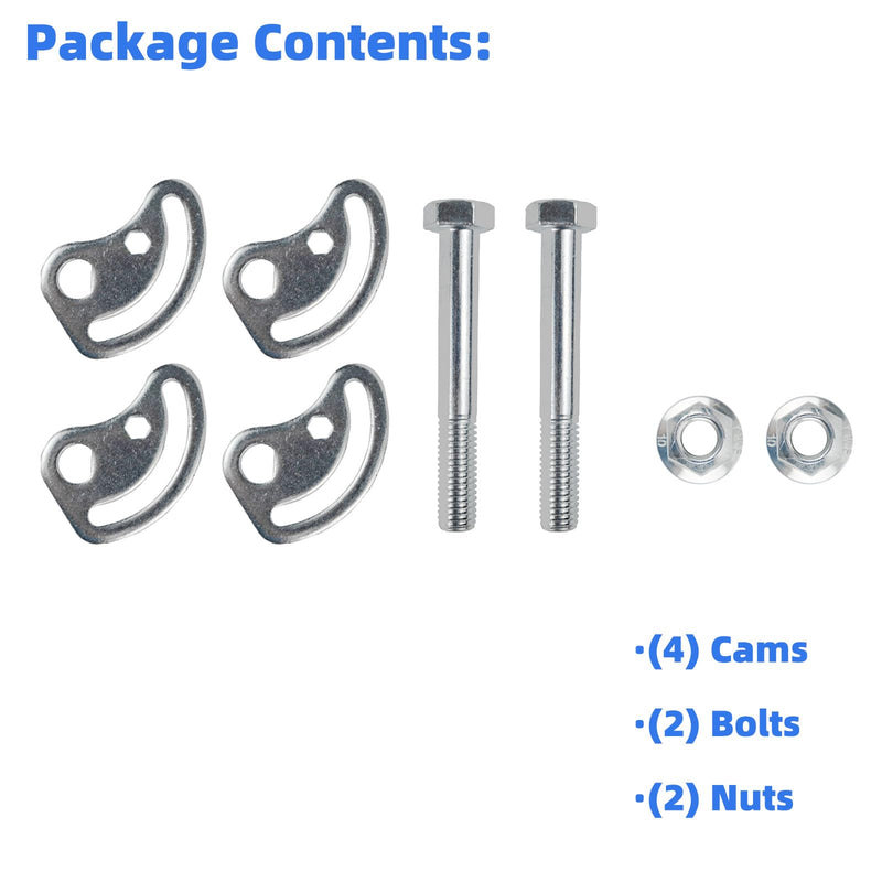 Camber Bolt Kit Compatible With Chevy GMC Silverado Sierra 1500 2500 3500 Escalade Colorado Avalanche Tahoe Yukon,Front Upper arm alignment cams,2PCS Cam Bolt ±1.5 Degree,1999-2020