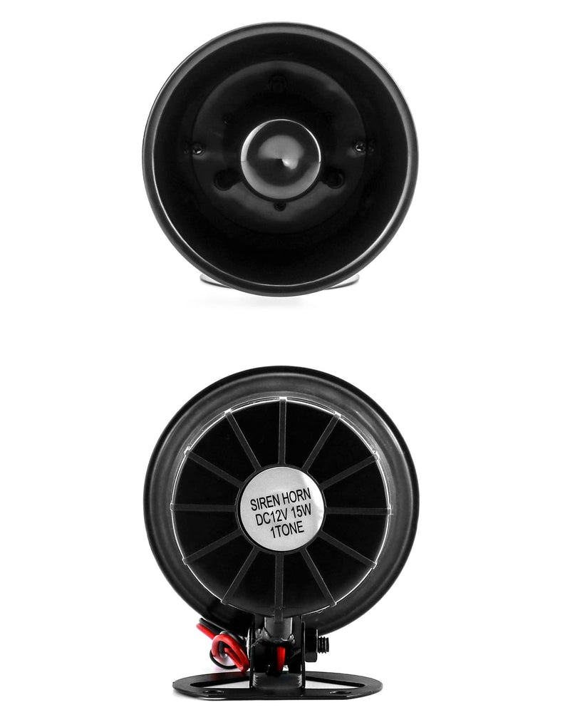 QWORK Electric Siren Horn, 2 Pack DC 12V Security Loud Wired Alarm Siren for Home Alarm System Security and Protection, 110 dB