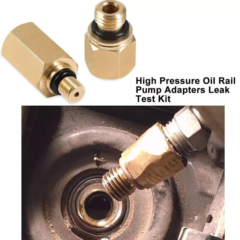 6.0 IPR Valve Socket & Oil Rail Adapters Kit & 6.0 High Pressure Oil Pump IPR Valve Air Test Fitting Tool with Seal Kit, Fits for Ford 6.0L Powerstroke Diesel Engine, Pack of 8