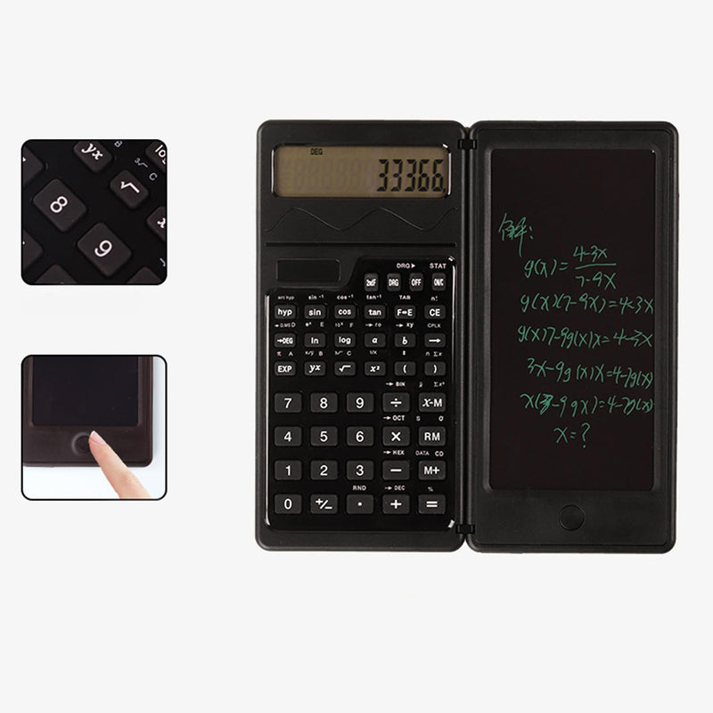 Scientific Calculators for Students with Drawing Pad & Pen, Calculator with Notepad, Desktop Small Pocket Calculator for Office, Middle, High School & College