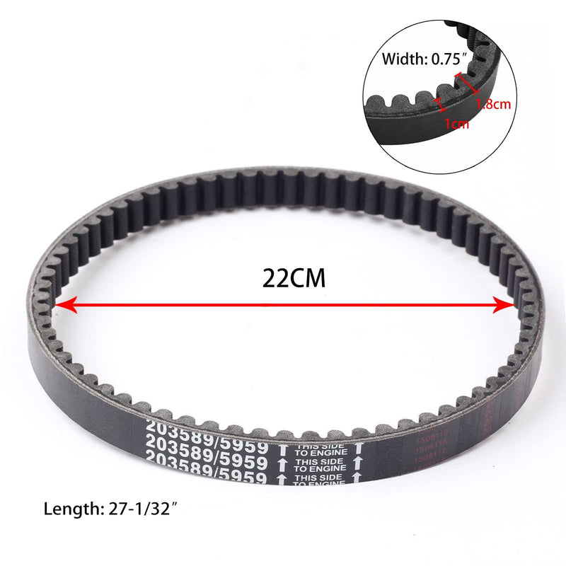 BLACKHORSE-RACING 3pcs 30 Series Go Kart Drive Belt Replaces Manco 5959 / Comet 203589