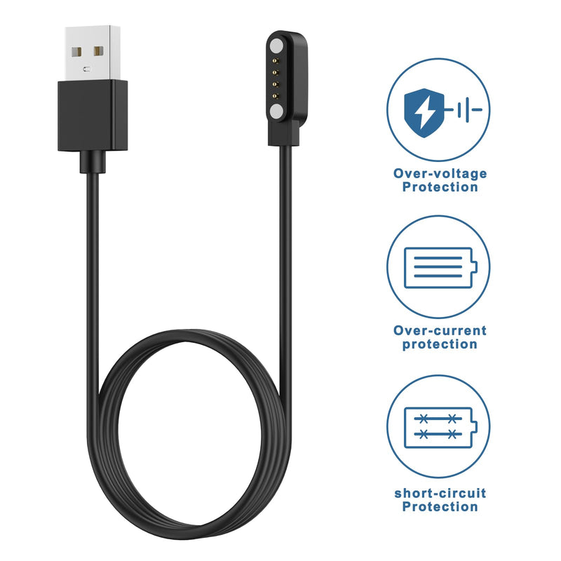 2-Pack for Sedzofan Y16B Kids Smart Watch Charger, Replacement Magnetic USB Charging Cable Cord