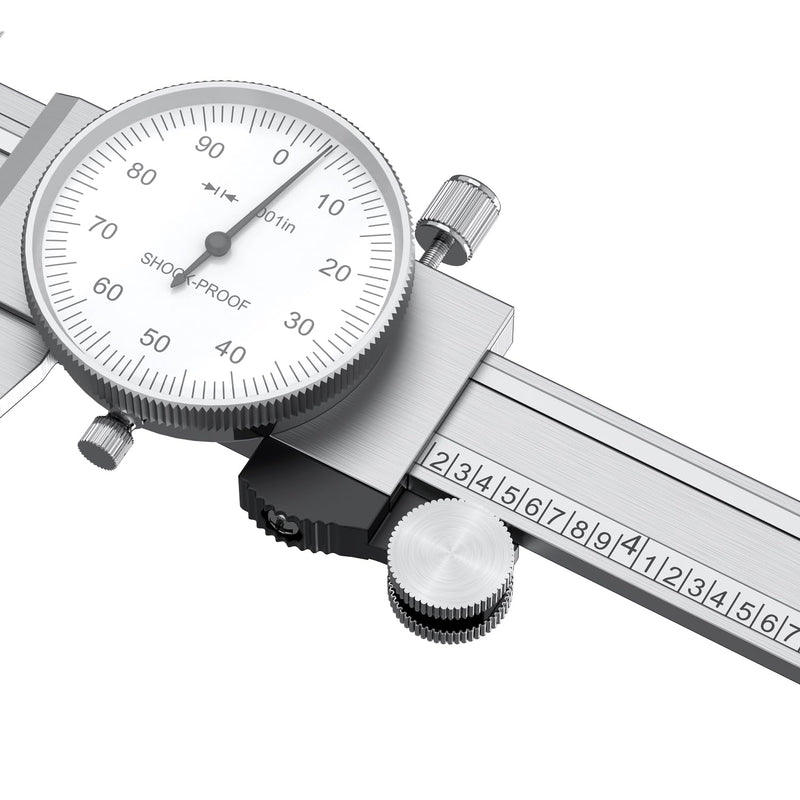 HDLNKAK Dial Caliper 0.001” / Micrometer 0.001” and Stainless Steel Ruler, Precision Caliper with Watch 0-6" Range, 0-1" Alloy Precision Micrometer Mechanical Toolkit Set