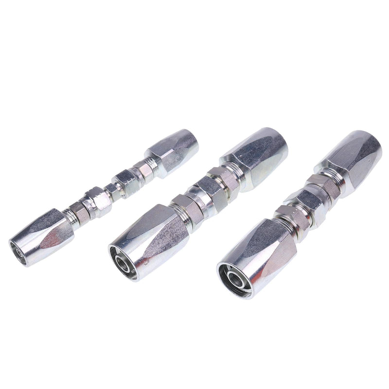 FridayParts Hydraulic Hose Field Repair Kit 1/4", 3/8", 1/2" ID for 2-Wire Hydraulic Hoses