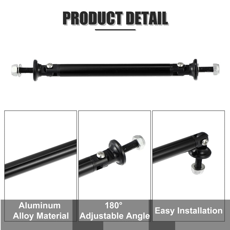 X AUTOHAUX 1pair 100mm 3.94" Splitter Support Rods Adjustable Front Rear Bumper Lip Splitter Strut Rod Tie Support Bars Fit Most Vehicle Black
