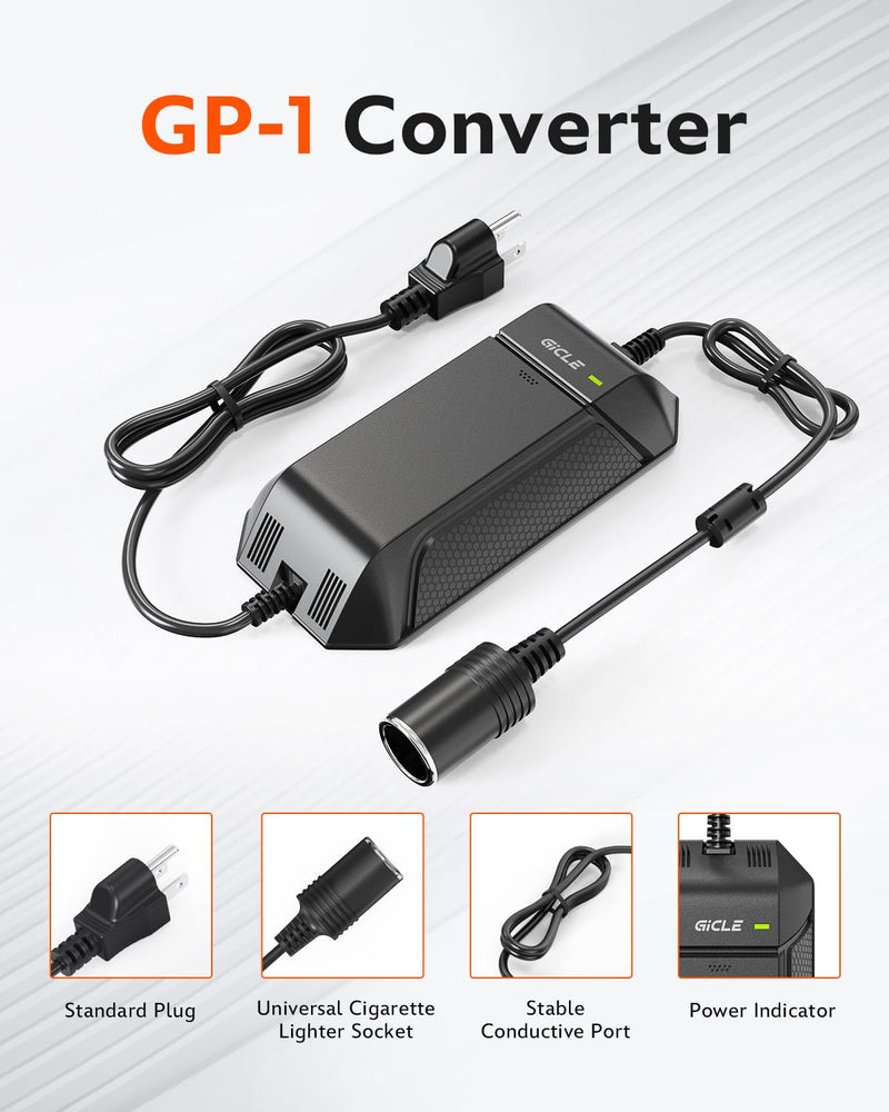 AC to DC Converter, AC/DC 12V 15A 180W Power Supply Adapter Transformer for Tire Inflator, Car Refrigerator, Paddle Board Pump, 110V to 12V Converter Car Cigarette Lighter Adapter Power Supply