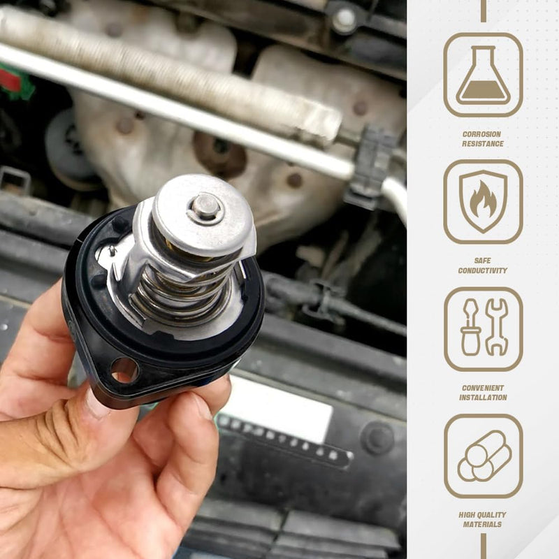 Car Thermostat, High Performance Thermostat, Automotive Replacement Engine Thermostats, Auto Engine Coolant Thermostat Compatible with Honda Civic CRV CRZ, Replaces #19301-PAA-306, 19301-PLC-315
