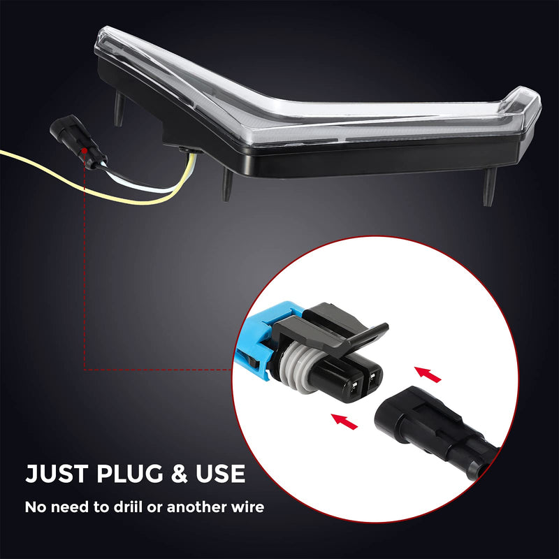 KEMIMOTO Fang Lights Accent Lights Compatible with Polaris RZR 1000 XP XP4 Turbo S 2023 2022 2021-2019/2024 RZR Trail S 1000 900 Accessories 2884871 IP67 LED Turn Signal Street Legal Light 2 pcs