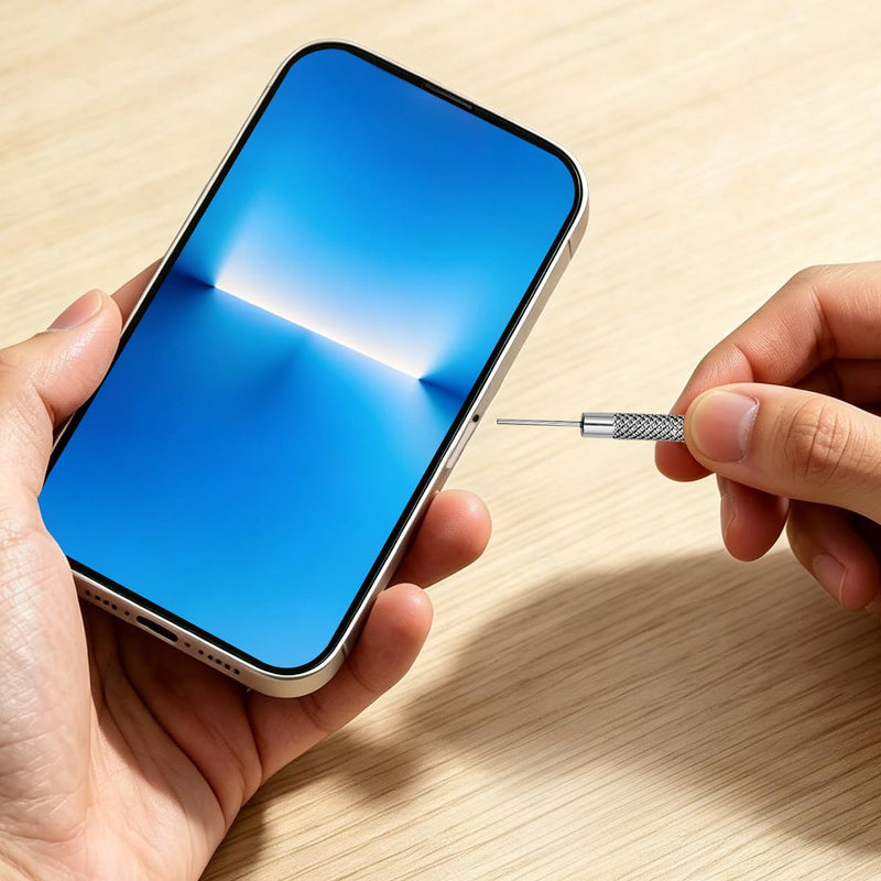 SIM Card Ejector Tray Removal Tool with Cleaning Brush, 2 in 1 EDC Portable Keychain Eject Pins Reset Needle Opener Cleaning Pen for All iPhone Airpods iPad Samsung Galaxy Cell Phone Smartphone