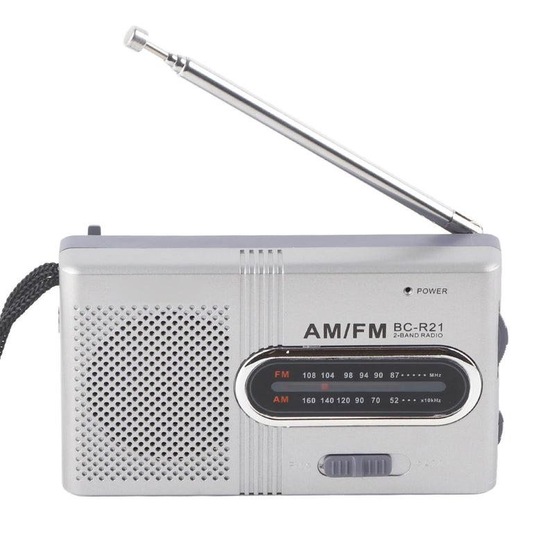 Generic Portable AM FM Mini Radio, Lightweight Pocket Size with Telescopic Antenna and Built in Speaker, for Outdoor Indoor Travel Camping