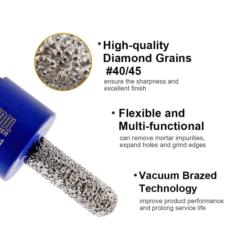 SHDIATOOL Diamond Mortar Raking Bit 5/16-inch x 1-inch Mortar Router Bits for Old Mortar Blown Damaged Bricks or Natural Stone Removal (8mm x 25mm)(2 Pieces) 2 5/16"x1"(8x25mm)
