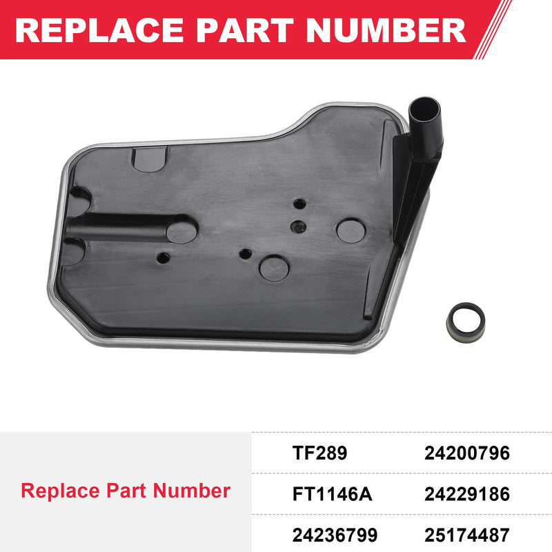 4l60e Automatic Transmission Filter Kit with Gasket Compatible with Buick Cadillac Chevy GMC Replaces# TF289