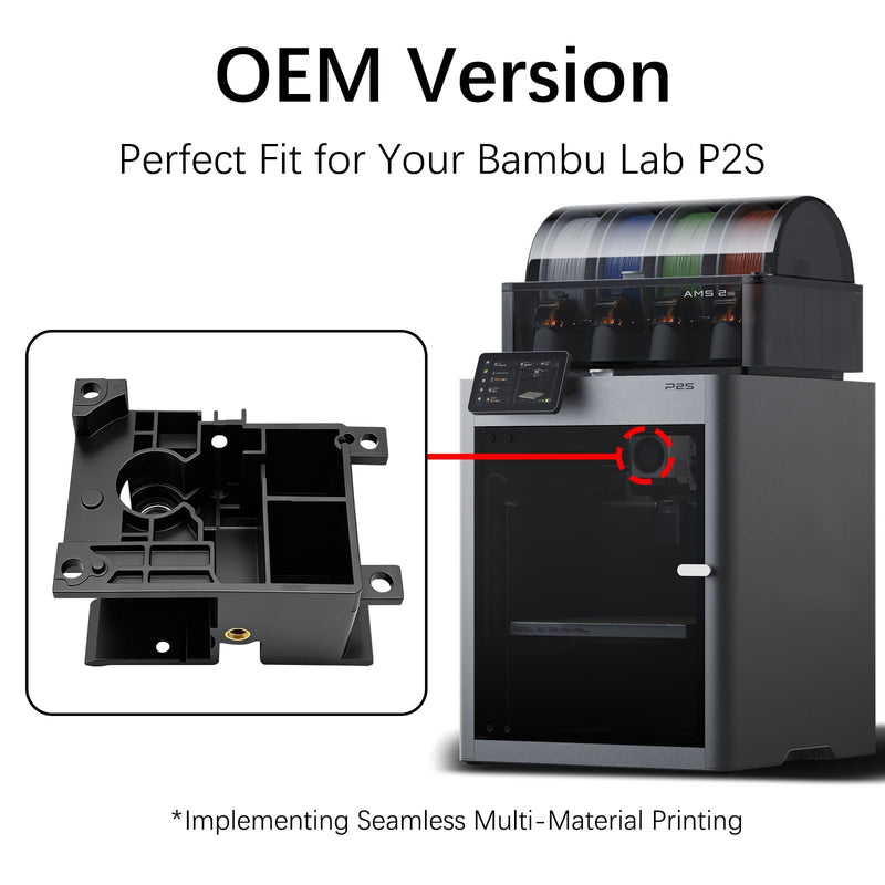 Original Bambu Lab Extruder Unit Front Cover Assembly OEM Replacement Part for P2S 3D Printer – Extruder Front Protective Cover – Dustproof Housing for Extruder Unit for Bambu Lab P2S Accessories