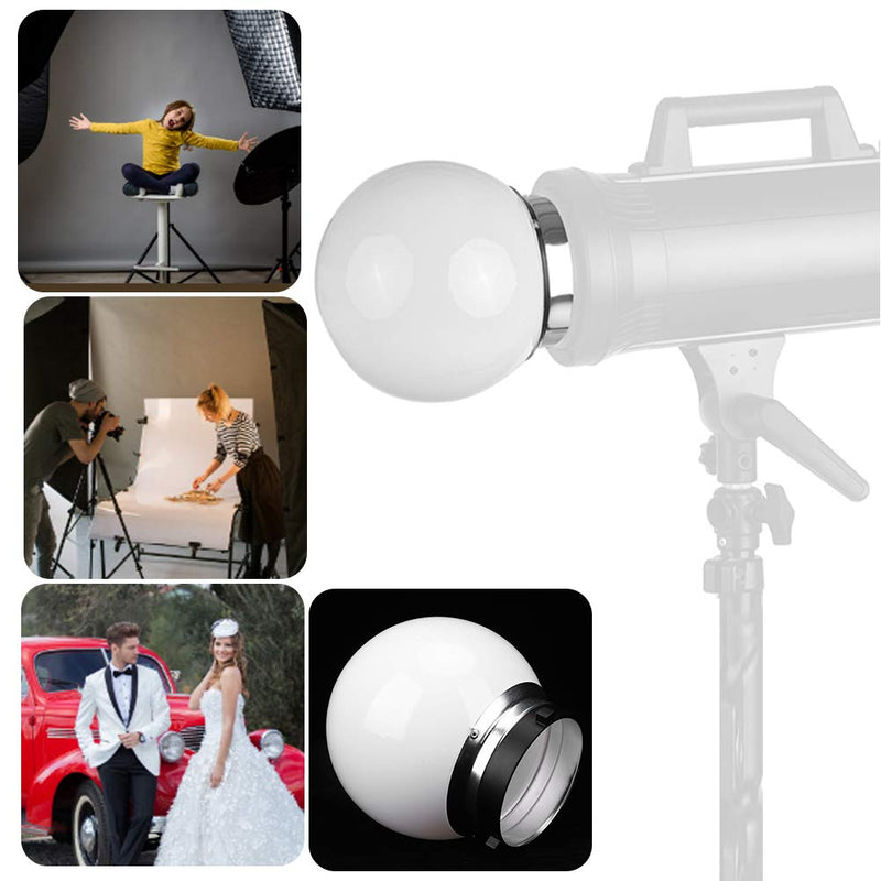 Acouto 15cm Soft Light Ball for Bowens Mount General Flash Lampshade Diffuser Photography Accessory White Translucent