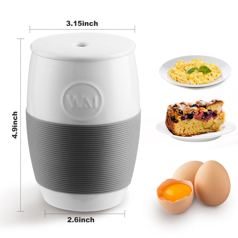Non-Stick Ceramic Egg Cooker,Quick Scrambled Egg Maker with Silicone Sleeve for Easy Grip and Heat Protection,Microwave Egg Cooker Holds Up to 4 Eggs for Mug Cake, Muffin, Omelet