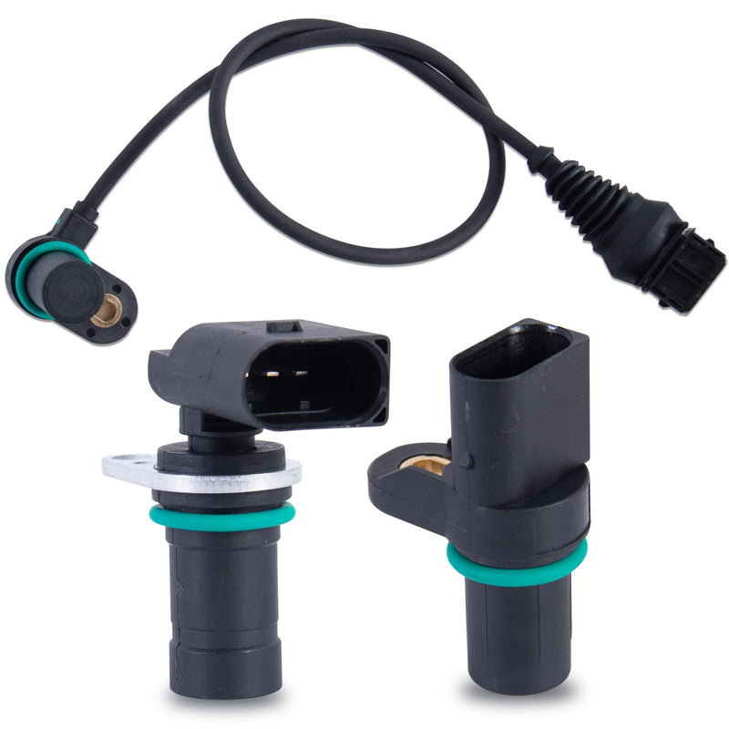  [AUSTRALIA] - 2PCS Camshaft Position Sensor and 1PC Crankshaft Position Sensor Compatible for BMW X3 X5 Z4 Z3 325i 330i Replace 12147539165 12141438082 12141709616