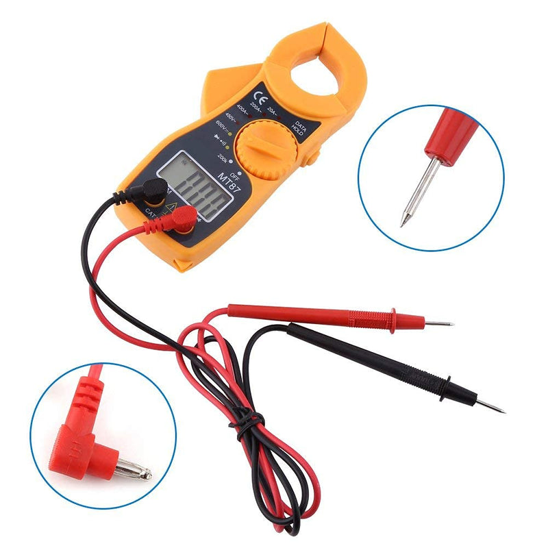Multimeter,Digital Clamp Multimeter AC DC Voltmeter Ammeter Ohmmeter Volt Tester LCD Meter,with Overload Function