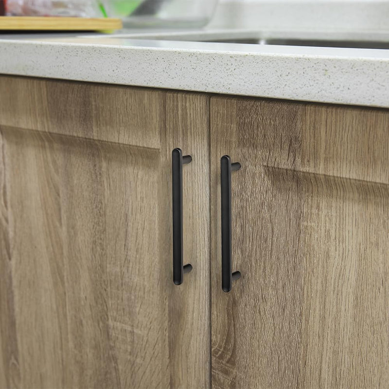 Goo-Ki 6 Pack 5" Classic Curvature Matte Black Cabinet Handles - Timeless Appeal Meets Modern Functionality for Kitchen Drawer Improvement 5" Center to Center