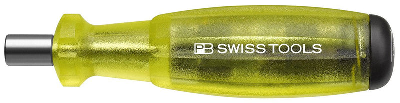 PB Swiss Tools Insider 1 - Universal 1/4" bit holder with 10 PrecisionBits in the handle - Yellow
