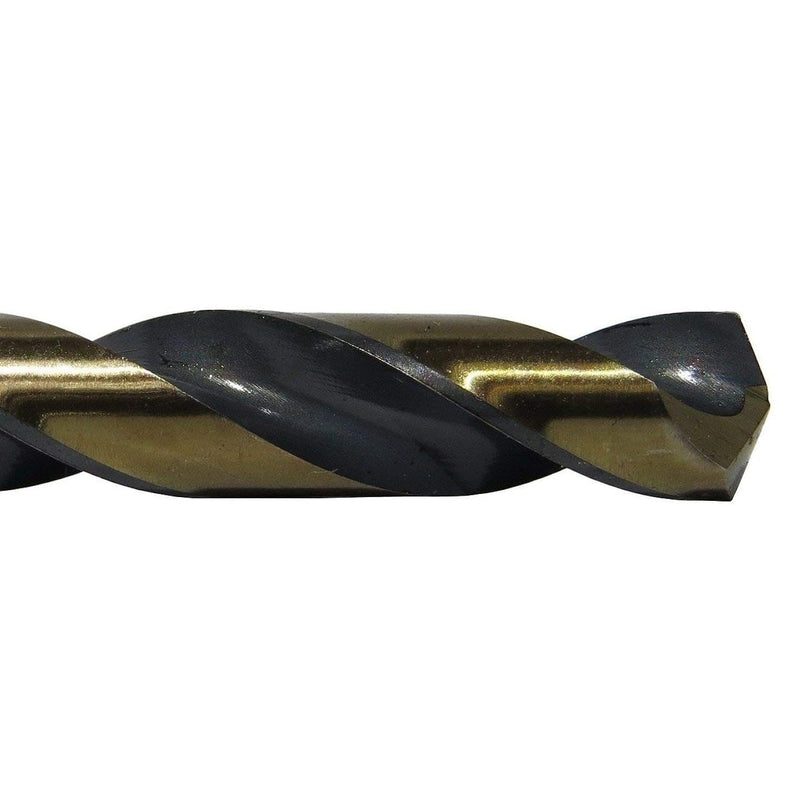 Drill America - KFD5/16P12 5/16" High Speed Steel Black & Gold KFD Split Point Drill Bit (Pack of 12), KFD Series 5/16"