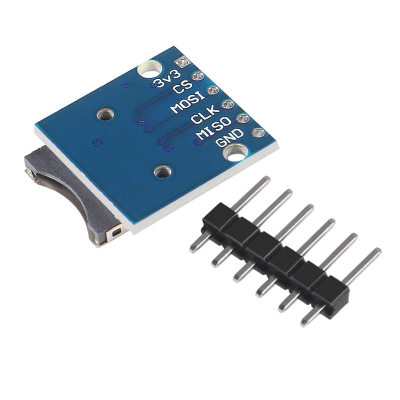 5Pcs Micro SD TF Card Adapter Mini Reader Module with 3.3V 6-Pin SPI Interface for Arduino Raspberry Pi ESP32