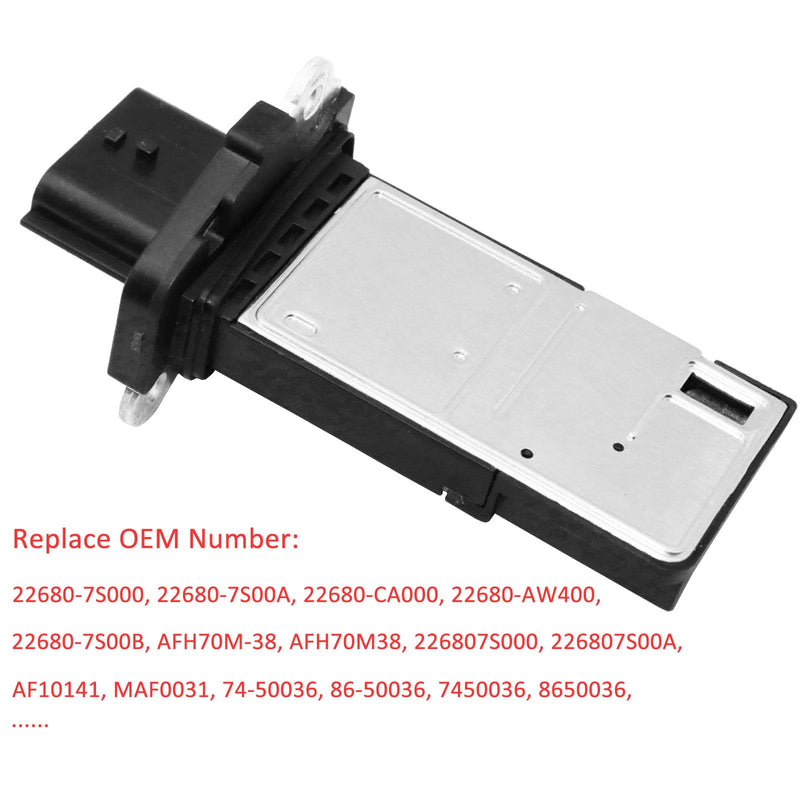 Mass Air Flow Sensor Meter MAF 22680-7S000 Compatible with Nissan Infiniti 03-14 Altima 03-09 350Z 09-15 370Z 07-13 Sentra 05-15 Frontier 05-15 Xterra 03-15 Murano 03-08 G35 08-13 G37 AF10141
