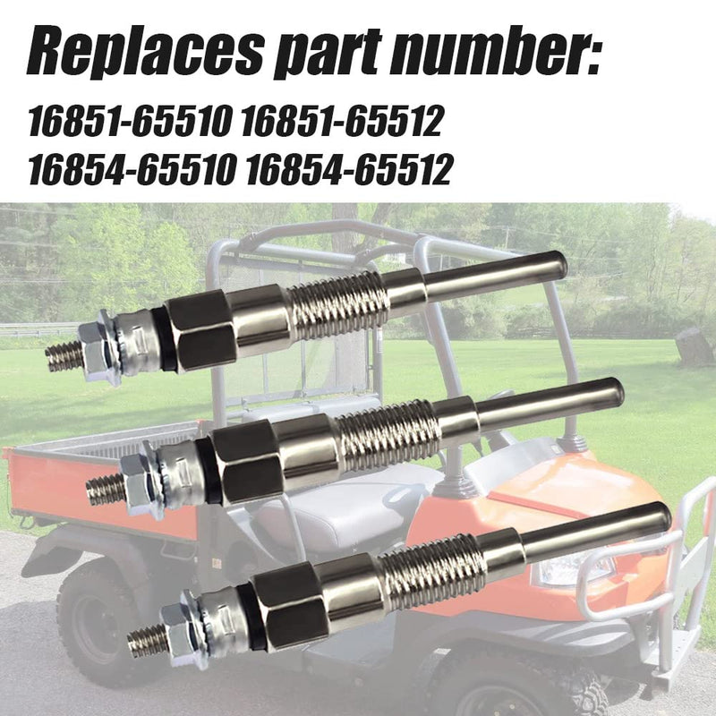 3PCS Glow Plug 16851-65510 16851-65512 Fits for Kubota D722 D902 D905 D1005 D1105 V1505 V1305 Tractor B1700D B1700E ZD326 ZD331 Mower BX1800D BX1830D