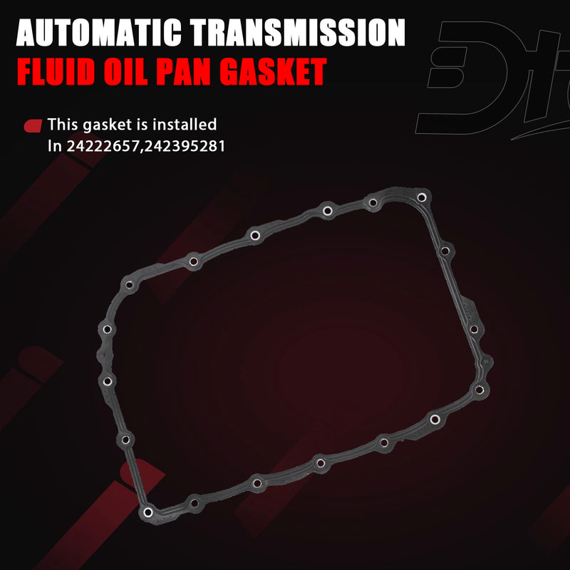 Automatic Transmission Fluid Oil Pan Gasket Compatible with Chevy Cadillac GMC Hummer Pontiac Vehicle Suburban Yukon Sierra 1500 STS XLR Caprice 6L80E 6L80 Replace# 24224781 749523