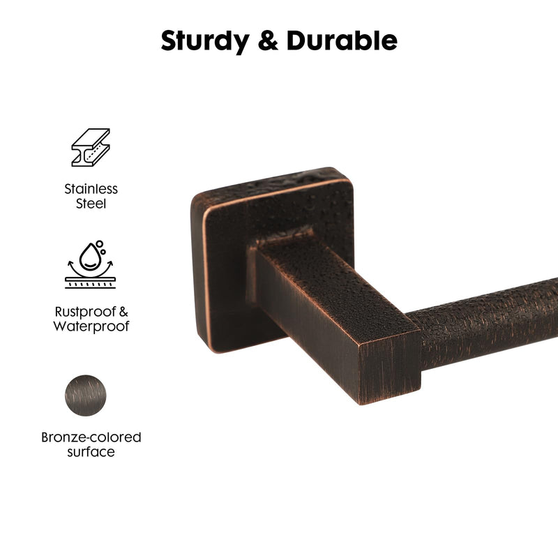 Antique Bathroom 24 Inch Towel Bar Oil Rubbed Bronze,Towel Racks for Bathroom Wall Mounted,Bathroom Towel Holder Brushed Bronze,Towel Rod