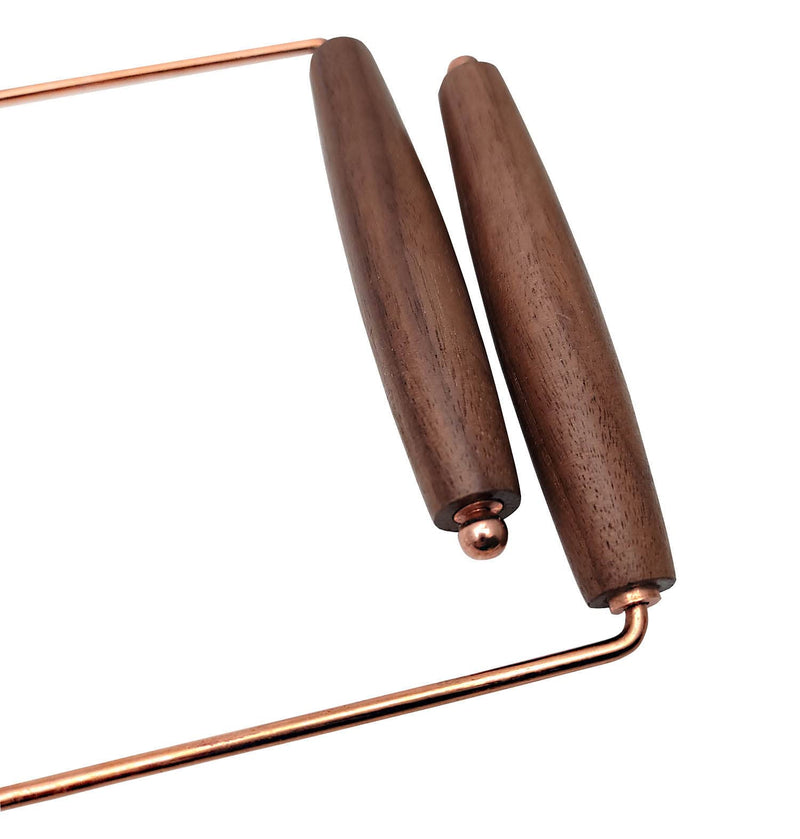 Copper Dowsing Rods Kit - Natural Walnut Wooden Handles Divining Rods with Solid Brass Karnak Pendulum - Ghost Rods,Water Rods,Spirit Rods,Witching Sticks for Gold,Paranormal,Yes No.by Spirit Hunter.